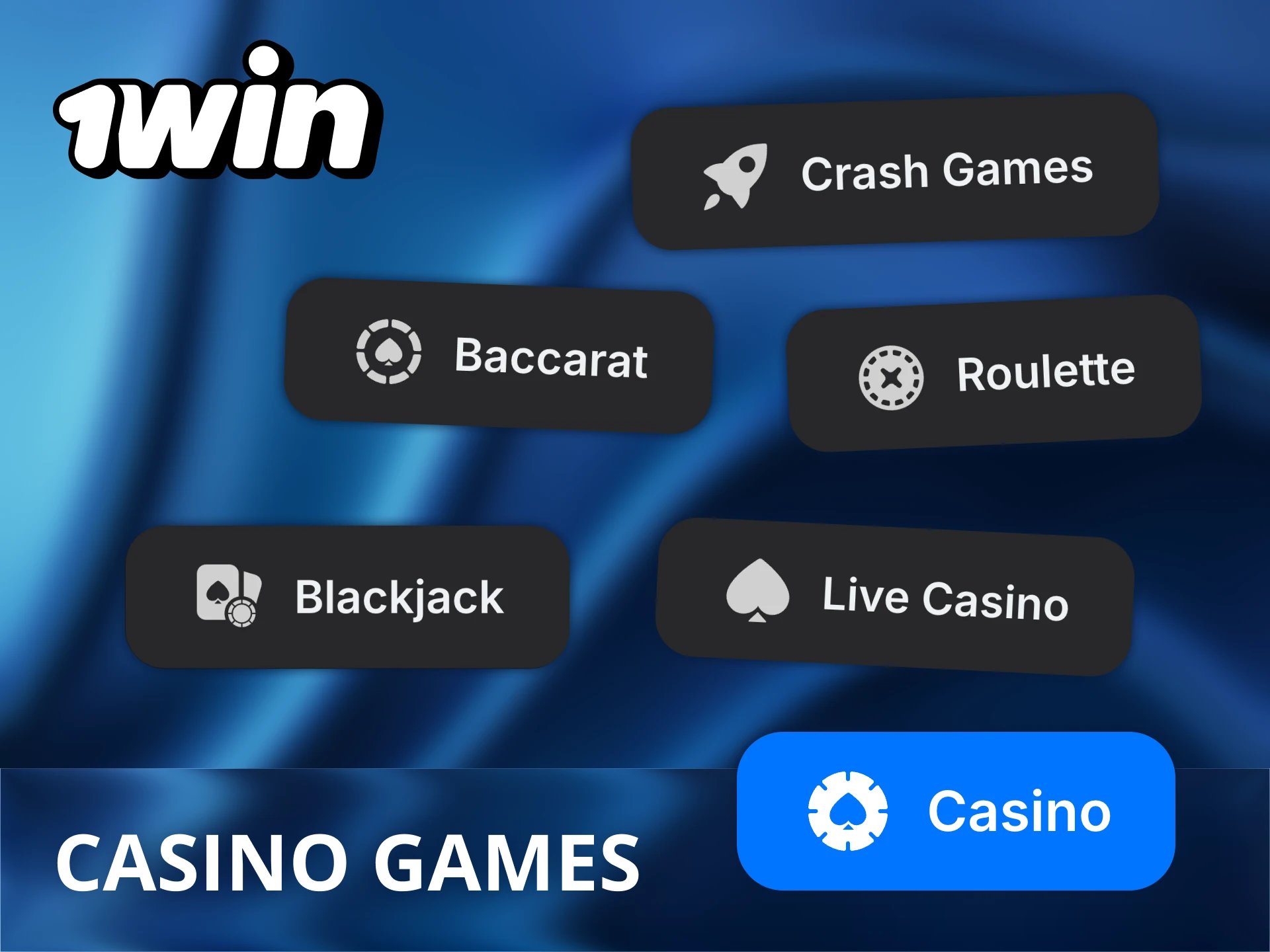 1Win casino section offers thousands of games to play.