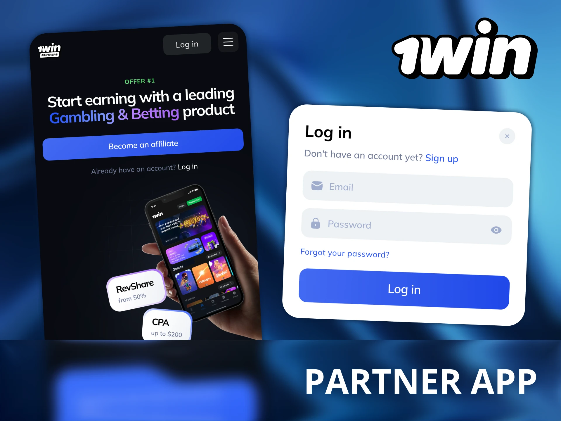 You can use the mobile version of the 1Win site.