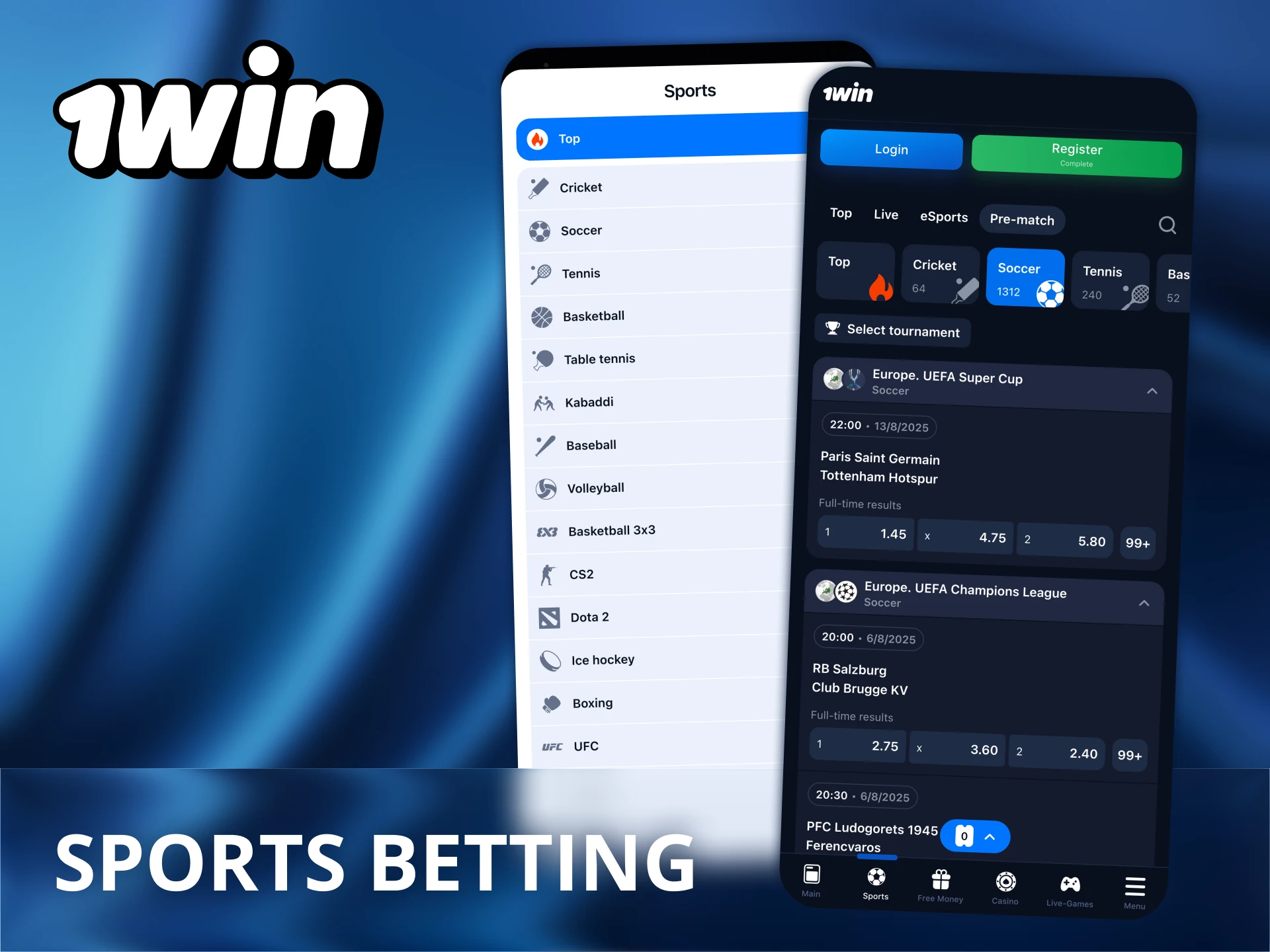 Place your bets in real time with 1Win official app.