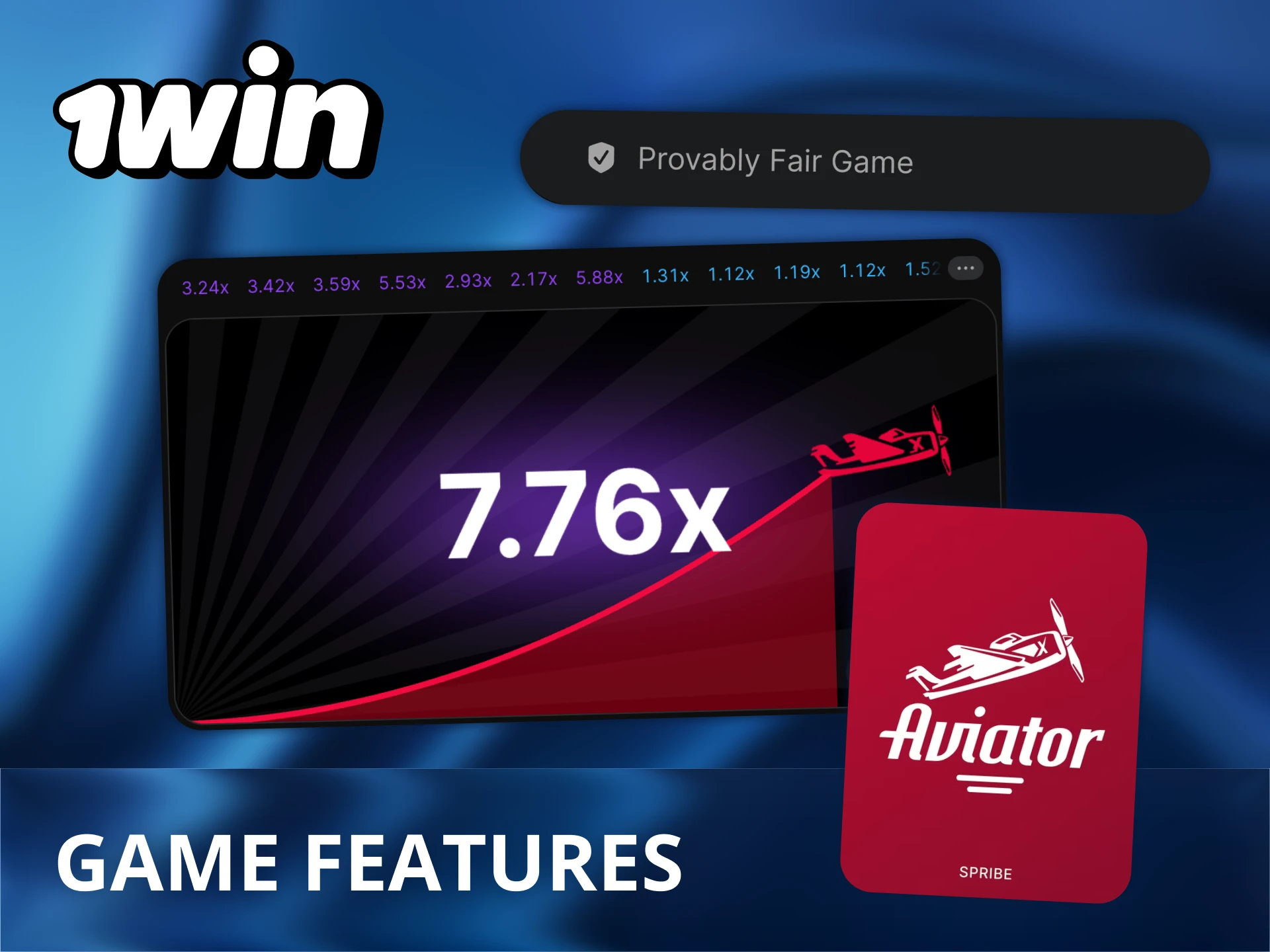 Check the main Aviator game features at 1Win.