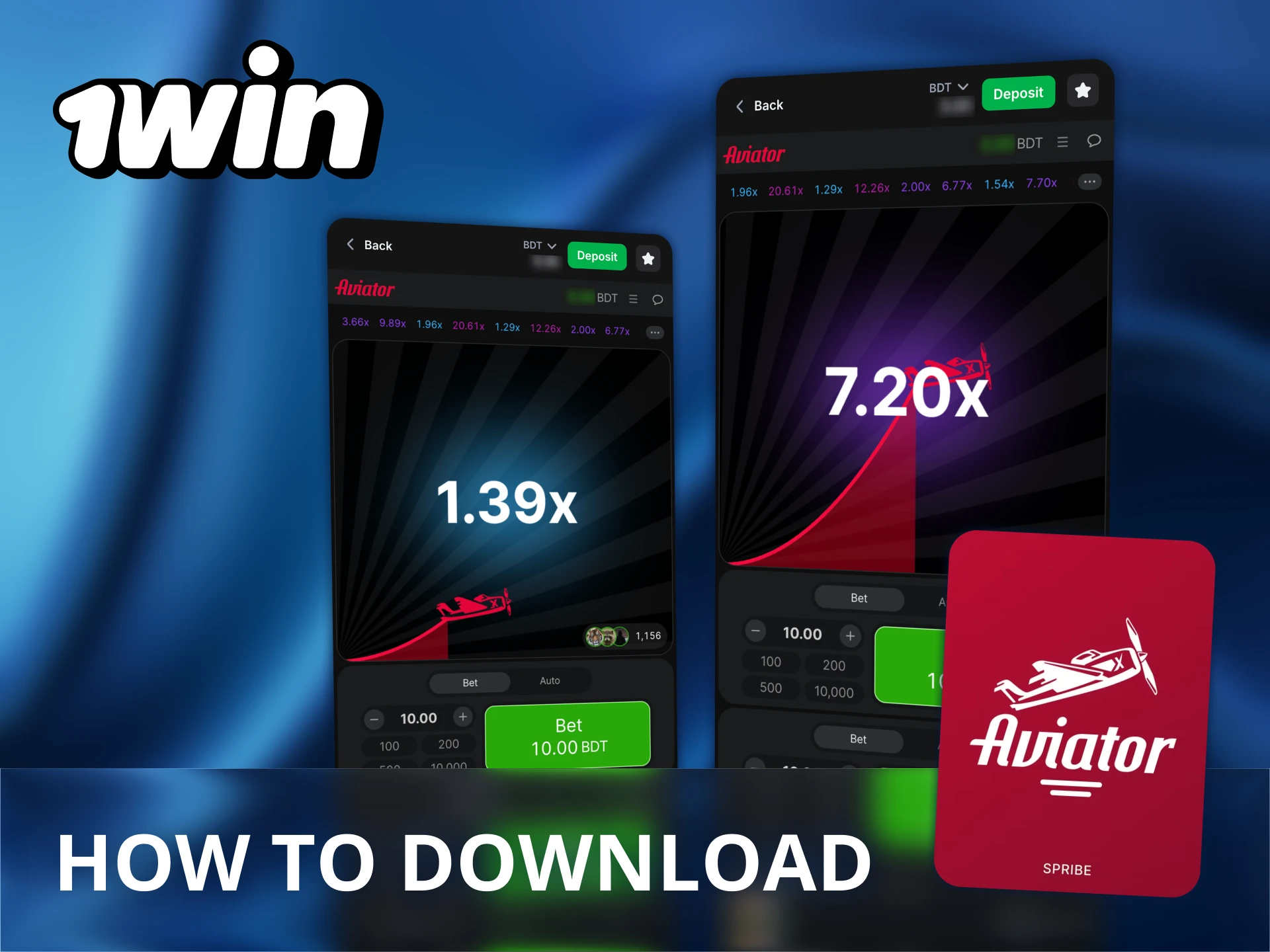 Access Aviator through the official 1Win mobile app.