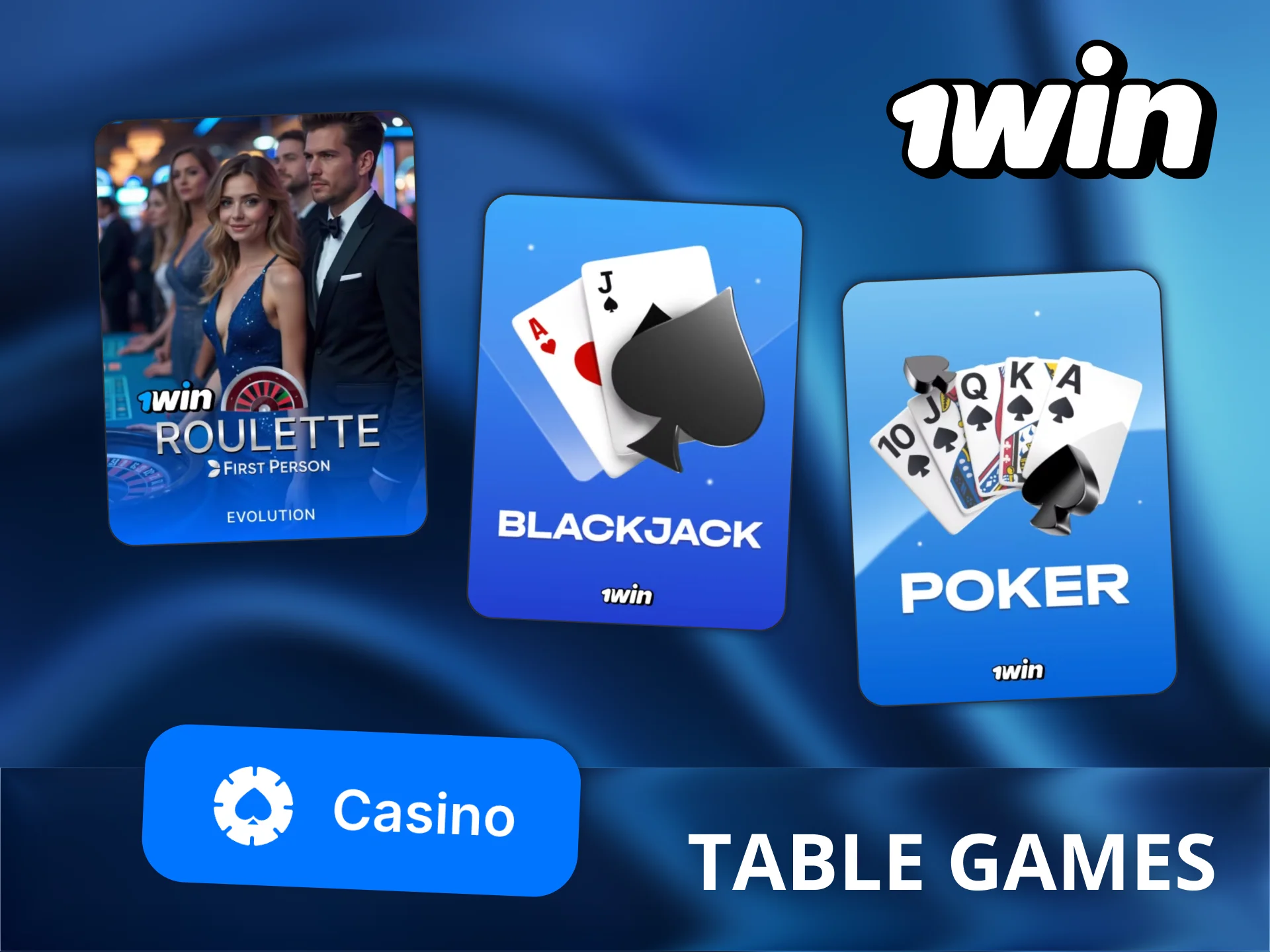 Try traditional casino table games at 1Win official platform.