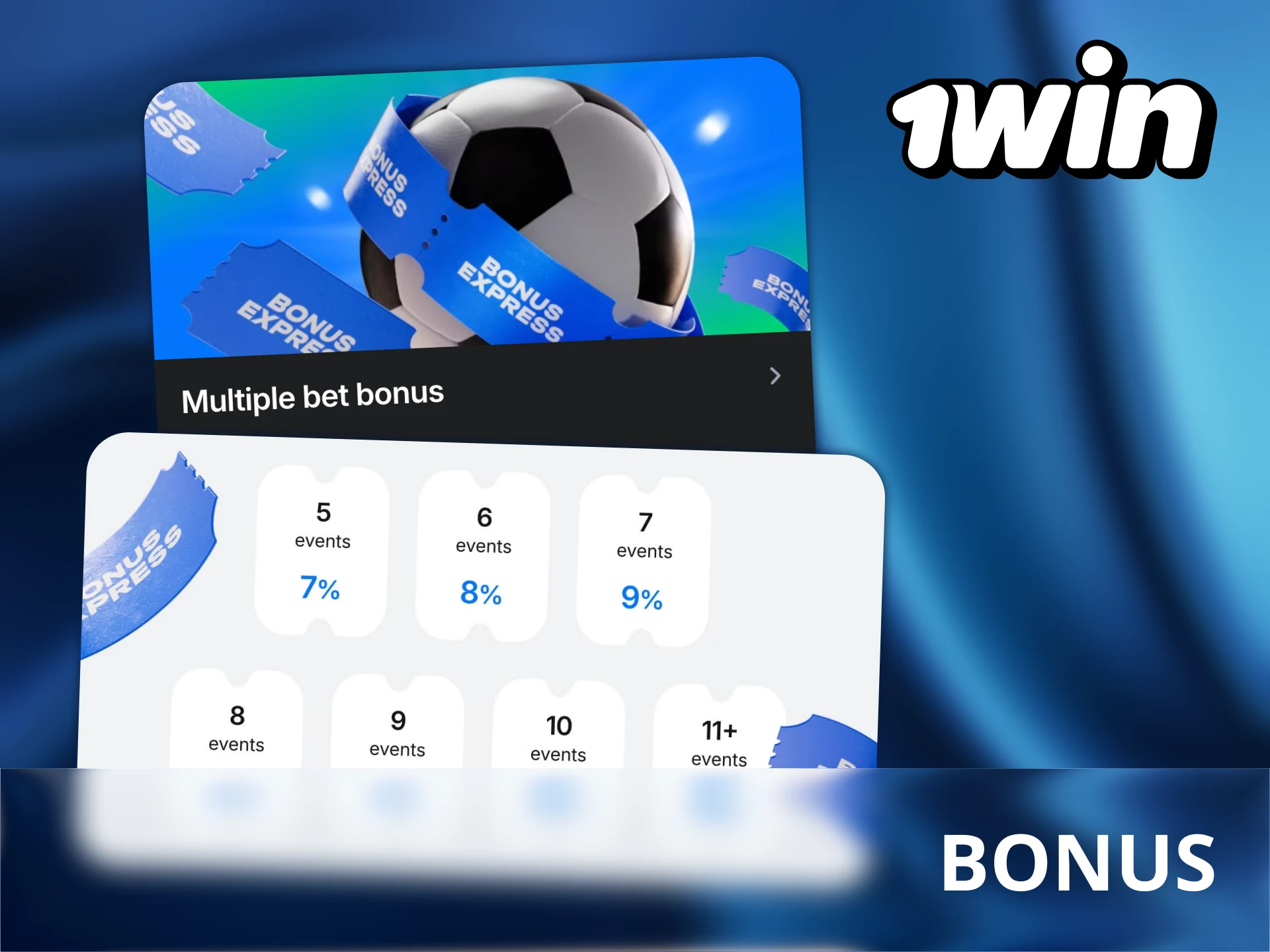 1Win gives generous bonuses to get started with eSports betting.
