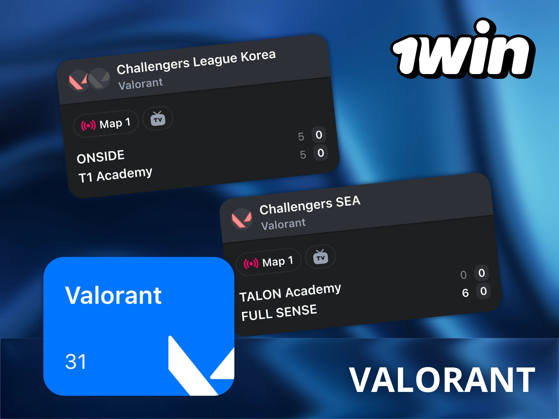 Explore betting features on Valorant at 1Win official plarform.
