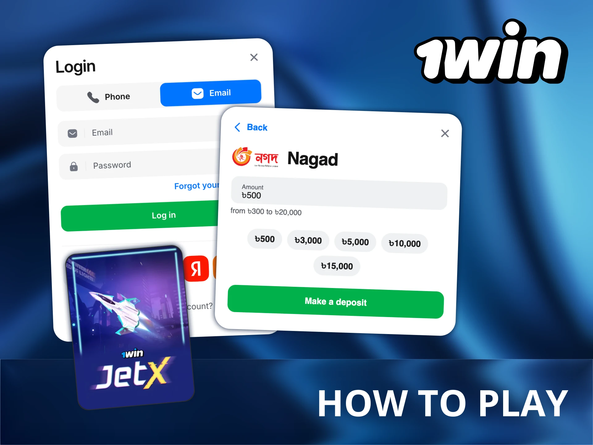 Follow the guide and enjoy JetX game at 1Win.