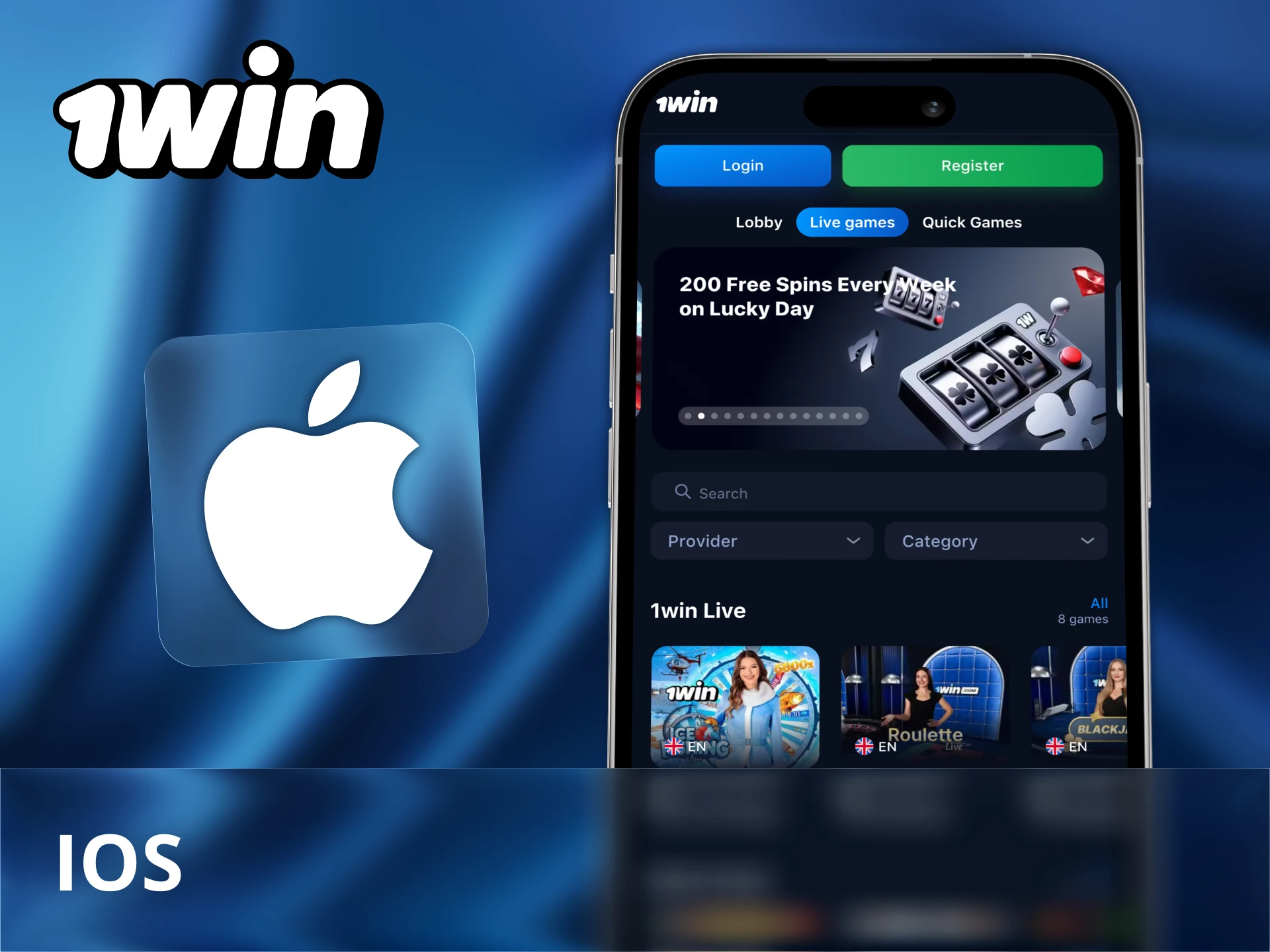 Enjoy fast, secure, and stylish gameplay with 1Win iOS app.