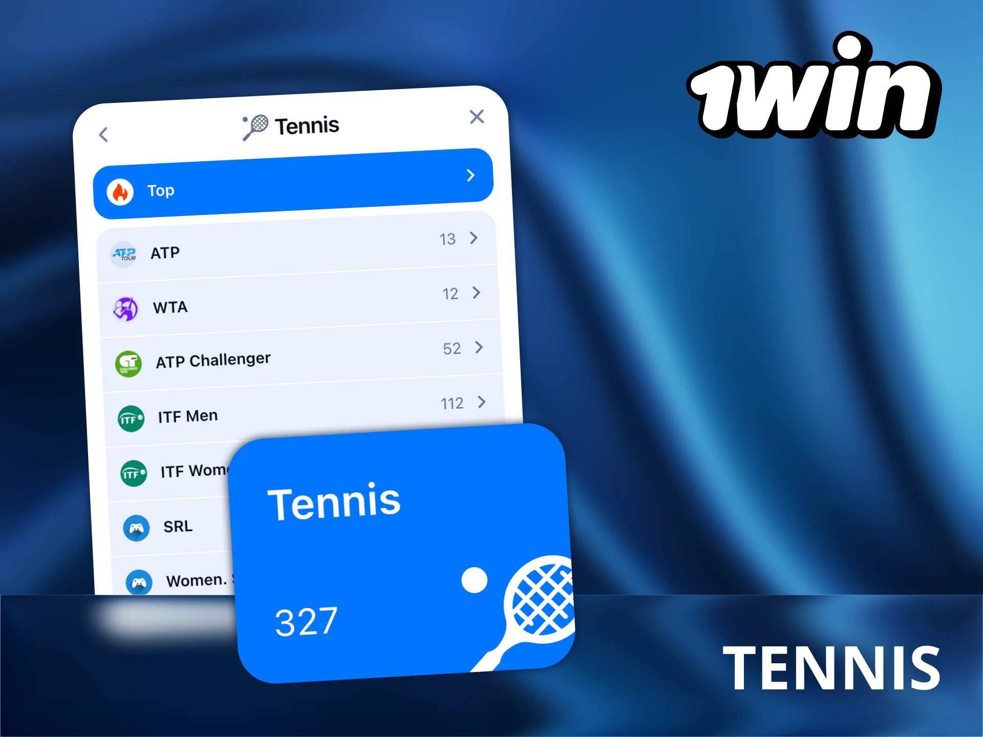 You can find various tennis tournaments at 1Win.