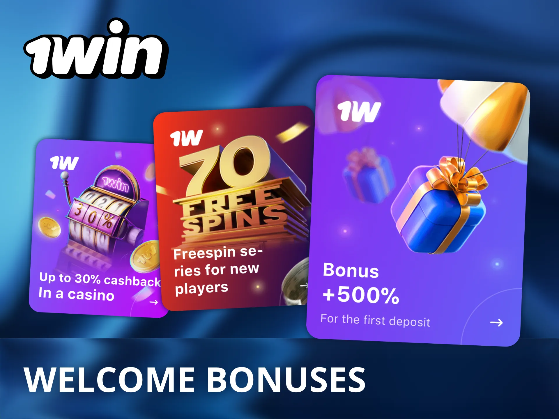 Get a welcome bonus package at 1Win platform.