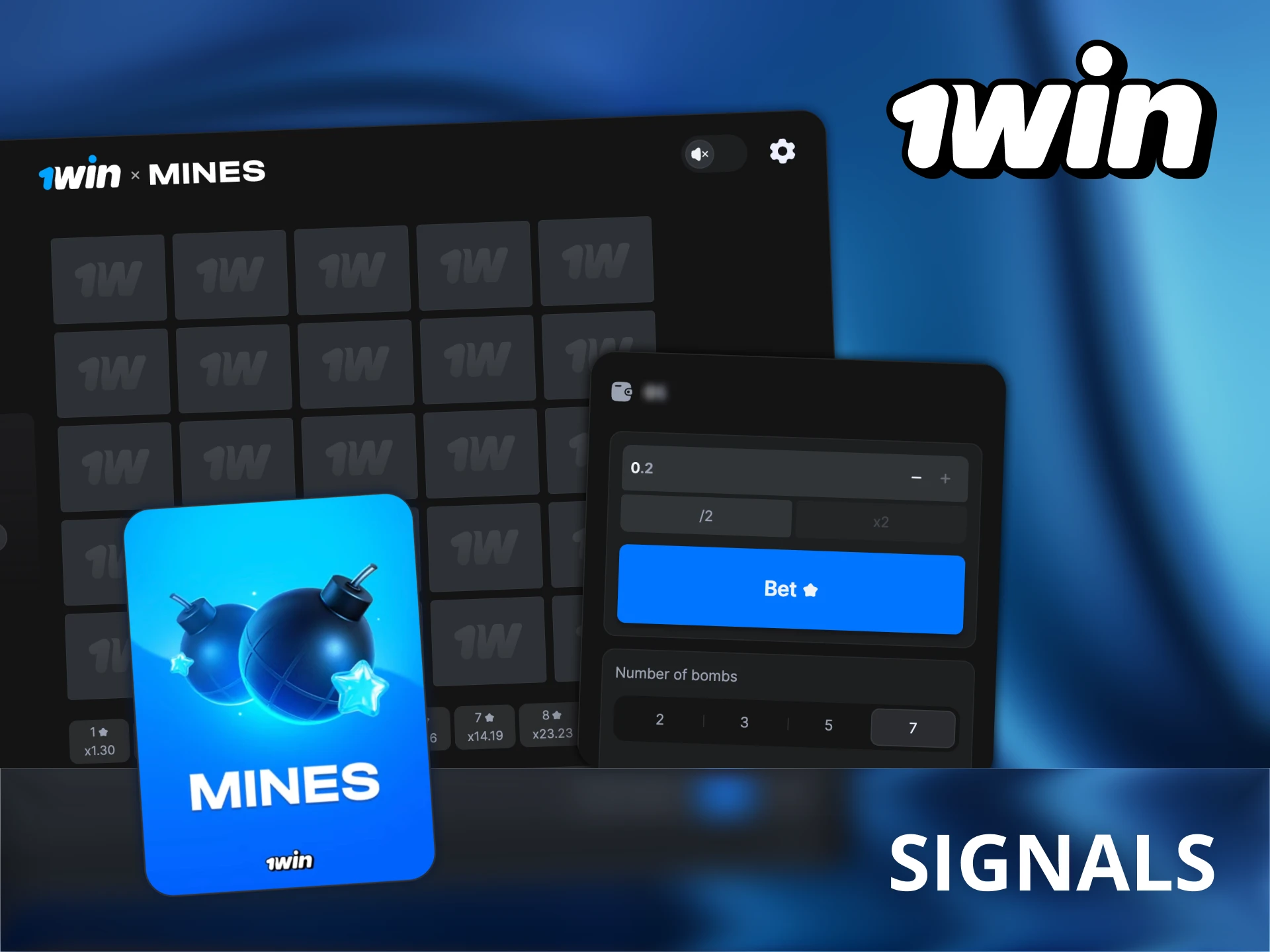 1Win Mines game is based on randomness.