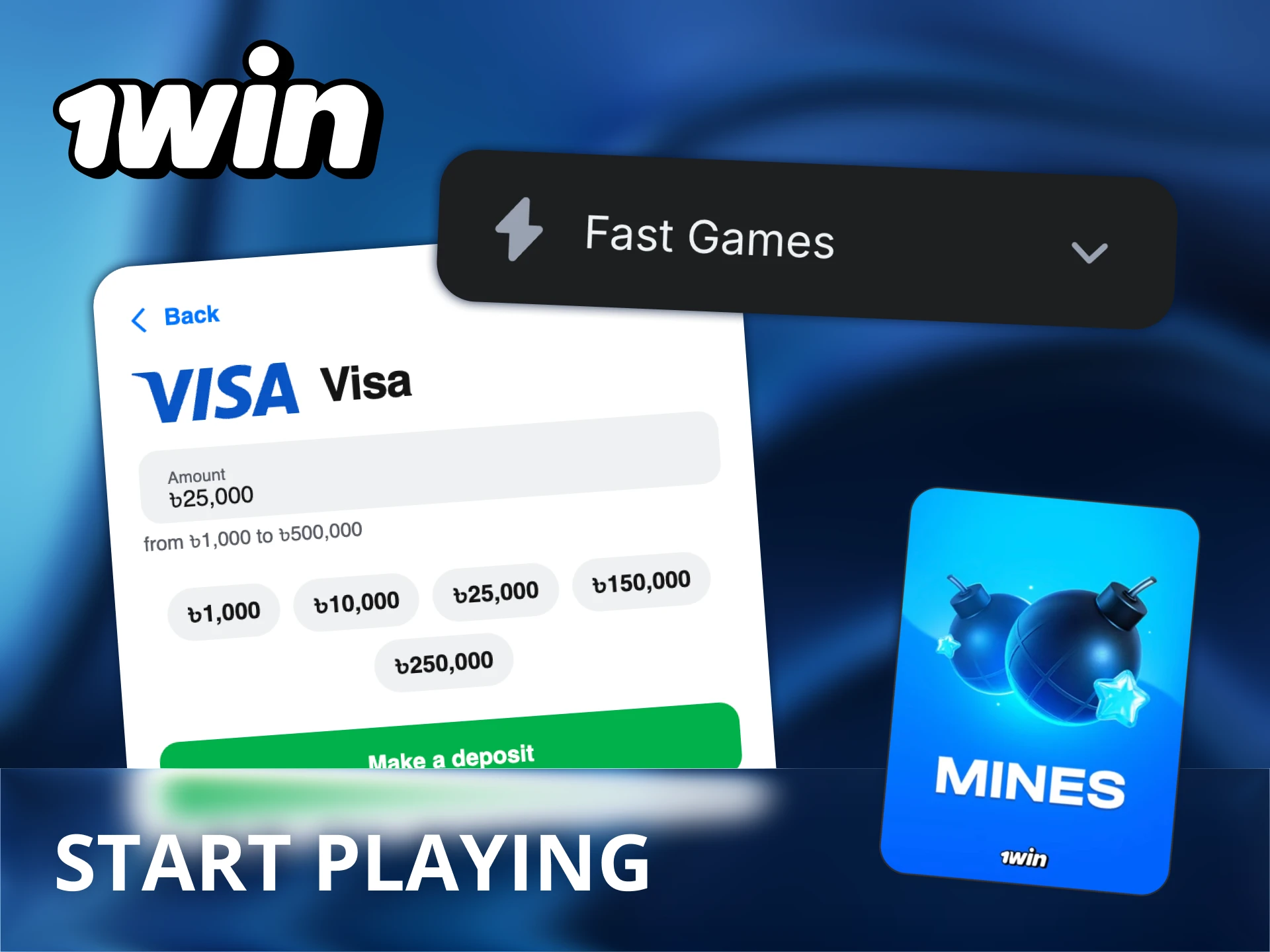 Follow the steps to start playing 1Win Mines quickly.