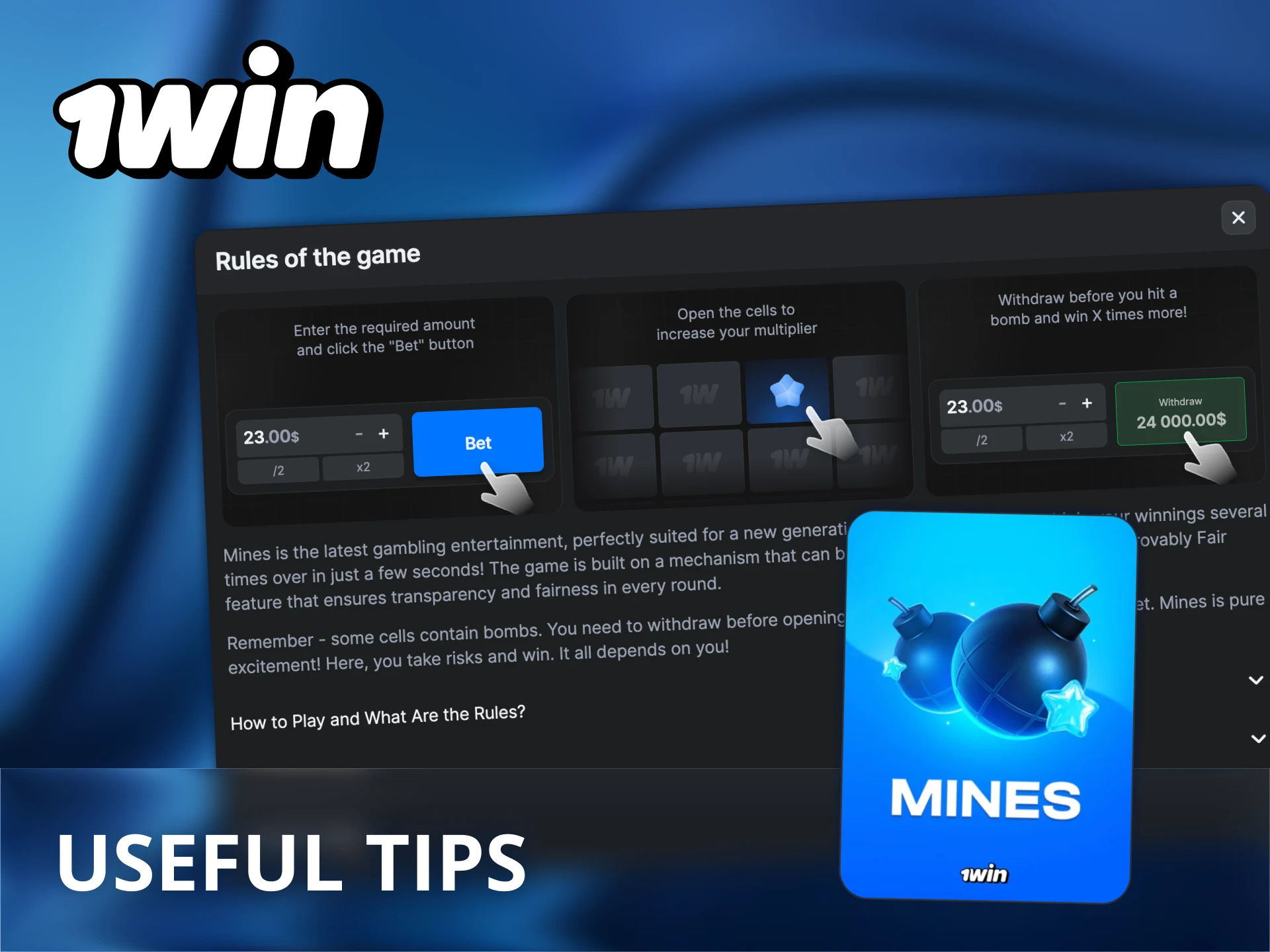 Increase your chances of winning in 1Win Mines.
