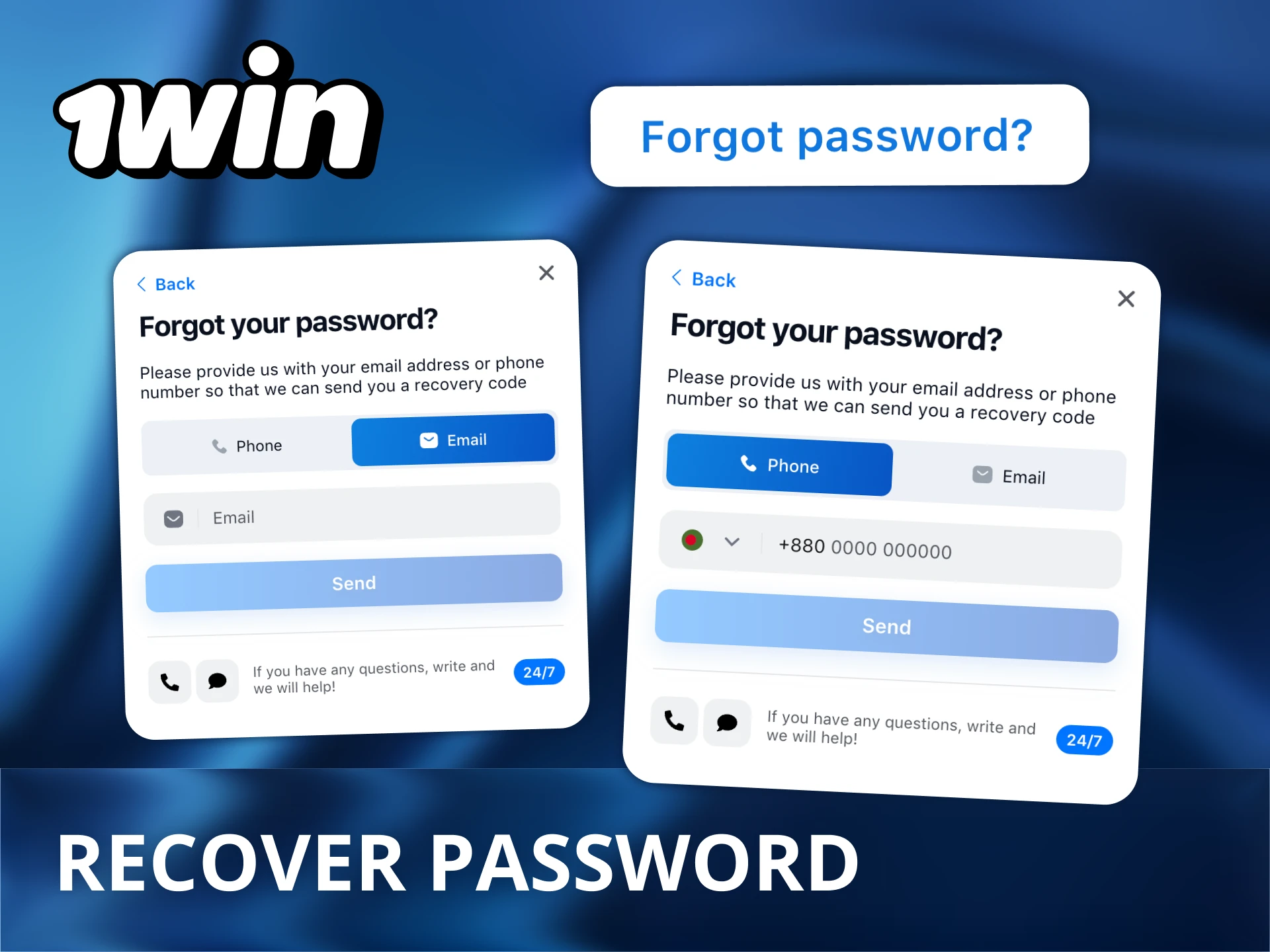 Restore your login safely and quickly at 1Win.