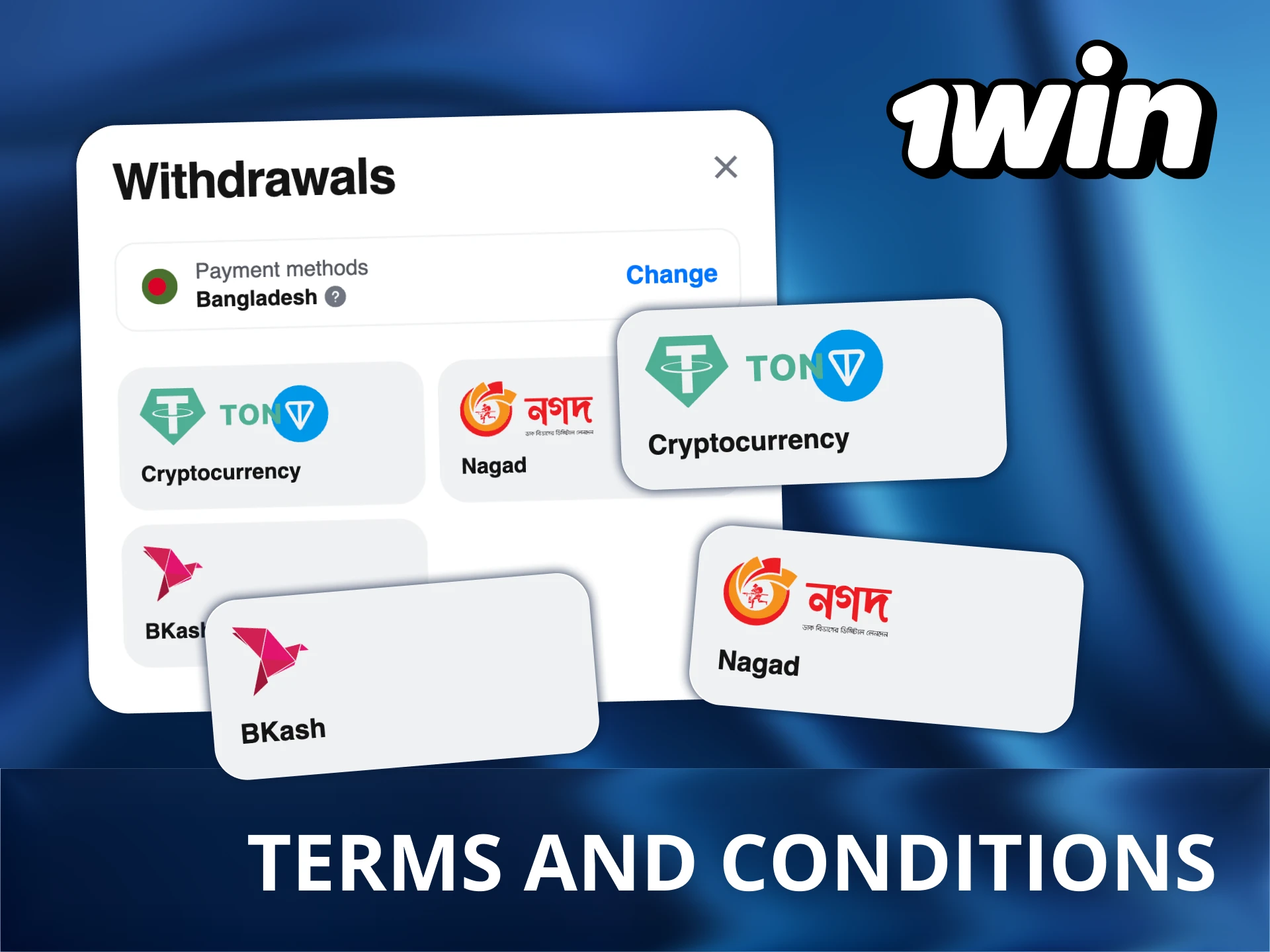 You must follow certain withdraw conditions at 1Win.