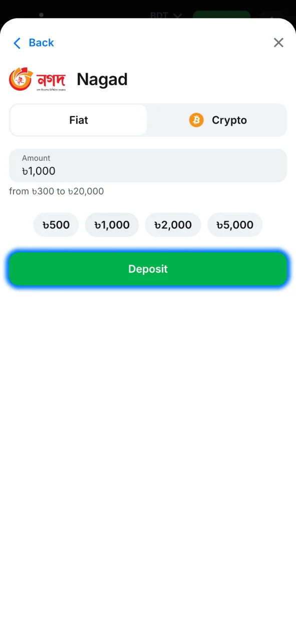 Top up your balance at 1win, pick any method and deposit in Bangladeshi Taka.