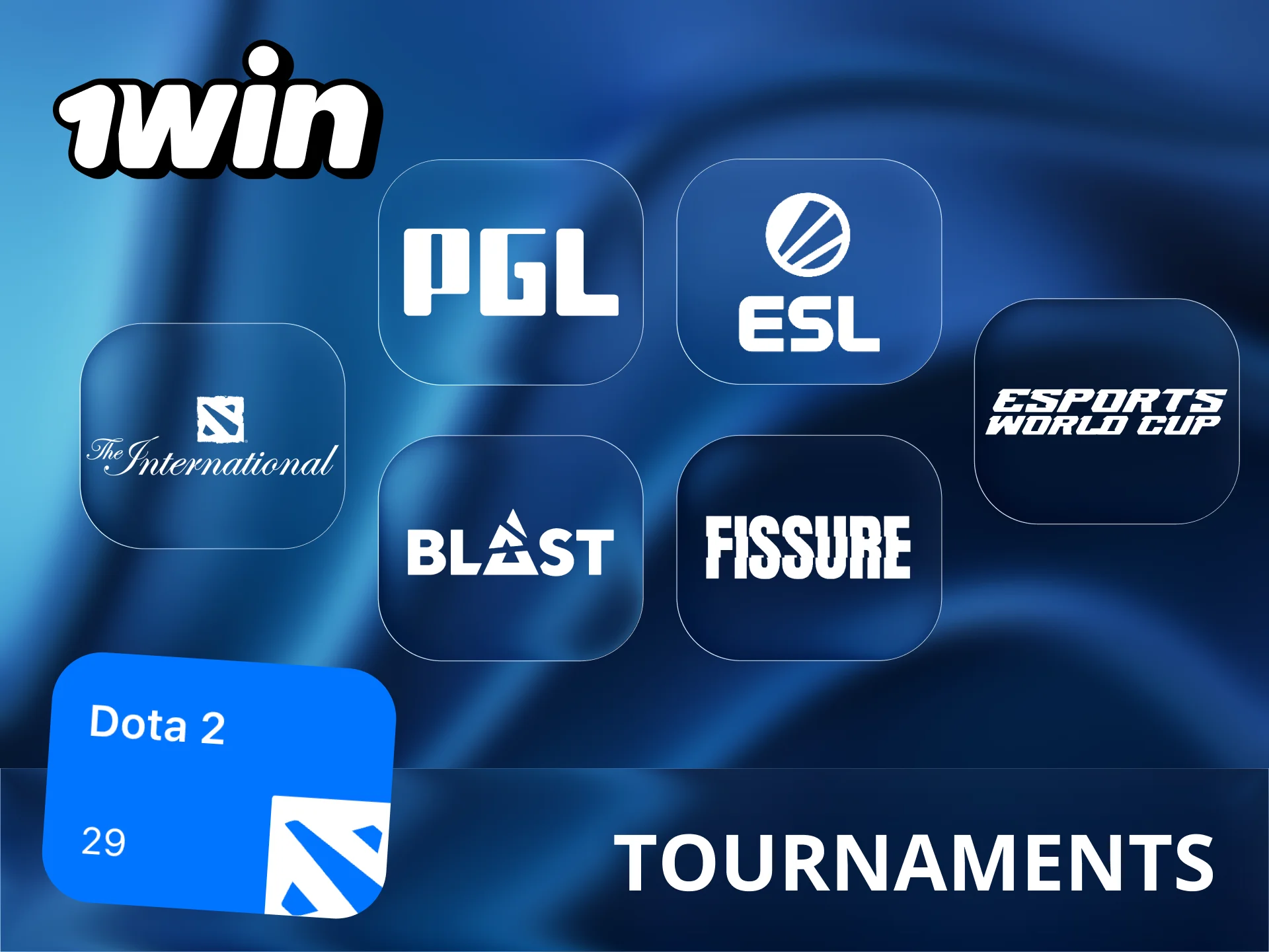 Bet on top Dota 2 tournaments at 1win and follow global events.