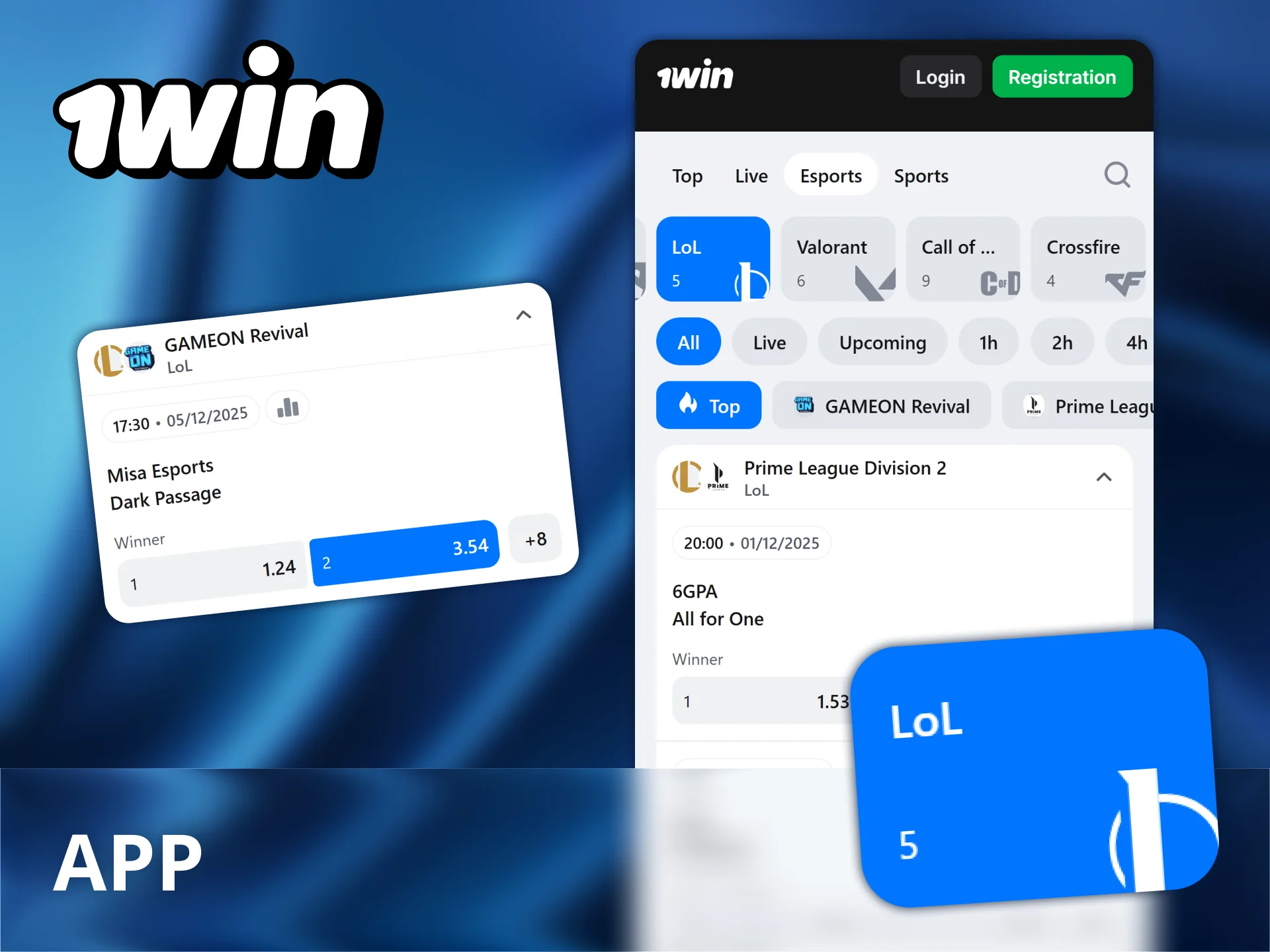 Bet on League of Legends anytime in Bangladesh with the fast and secure 1Win mobile app.
