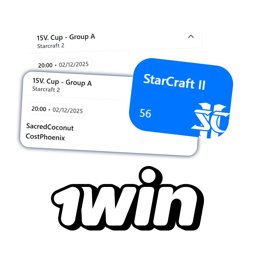 Bet on every StarCraft II match with fast odds and live action at 1Win.