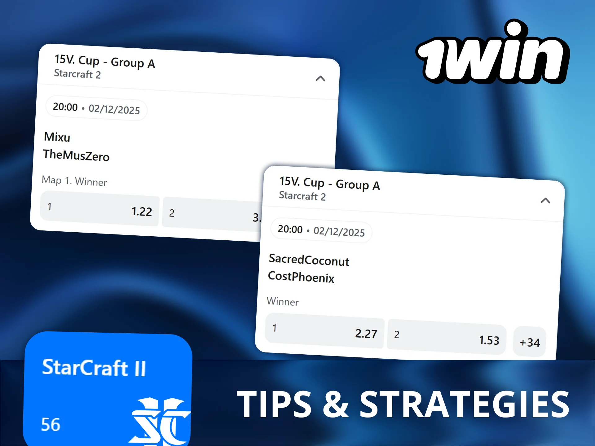 Use smart strategies to boost your StarCraft II betting success at 1Win.