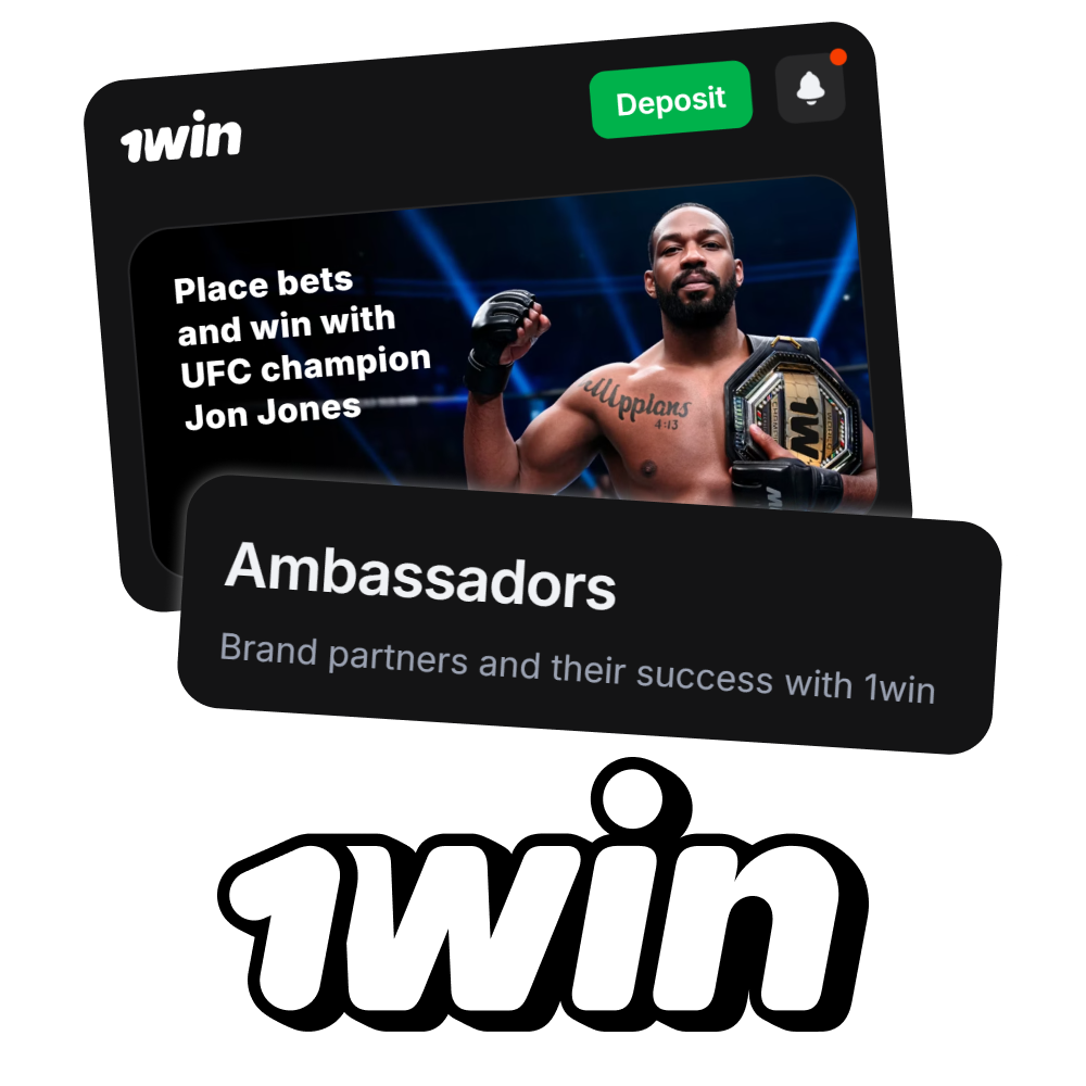Place your bets on UFC fights with champion Jon Jones at 1Win.