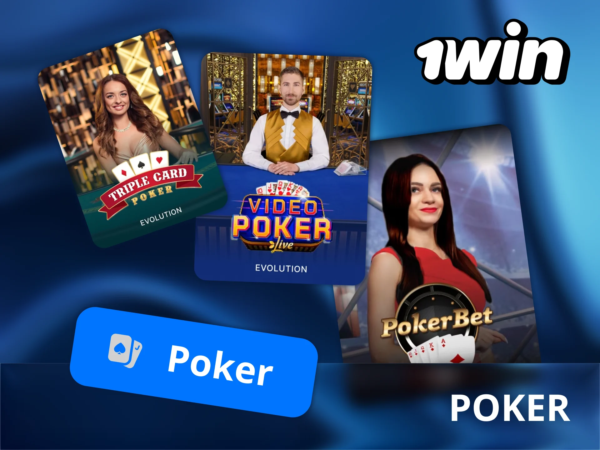 Join a table and test your skills in live poker games at 1Win.